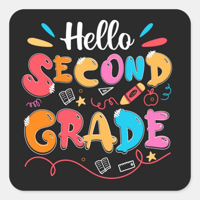 Adesivo Quadrado Vinheta quadrado segundo Grau (Frente)