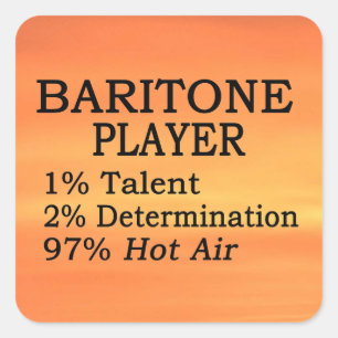 Adesivo Quadrado Vinheta Quente de Ar Quente Baritone