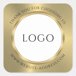 Adesivo Quadrado Vinheta redonda clássica com aspecto brilhante e 