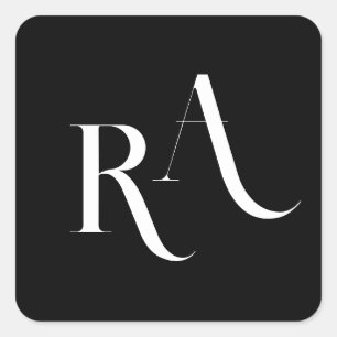 Adesivo Quadrado Vinheta redonda clássica de casamento clássico mod