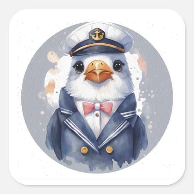 Adesivo Quadrado Vinheta redonda clássica Sammy (Frente)