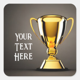 Adesivo Quadrado Vinheta redonda clássica Trophy