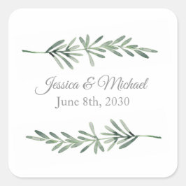 Adesivo Quadrado Vinheta Rosemary Square