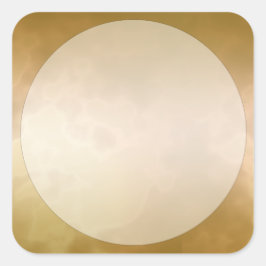 Adesivo Quadrado Vinheta Rótulo do Marble Dourado Grande Quadrado