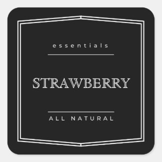 Adesivo Quadrado Vinheta Rótulo do Pantry