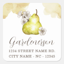 Vinheta Rustic Pear Square