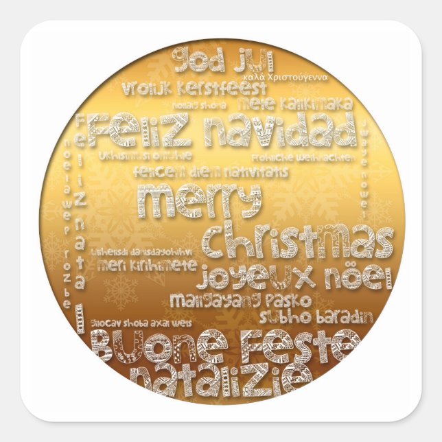 Adesivo Quadrado Vinheta S Sticker da Navidad Internacional (Frente)