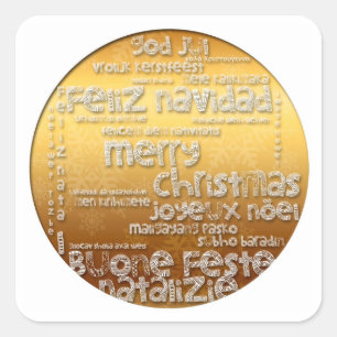 Adesivo Quadrado Vinheta S Sticker da Navidad Internacional