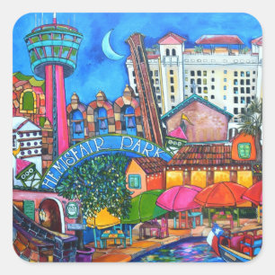 Adesivo Quadrado Vinheta San Antonio Riverwalk