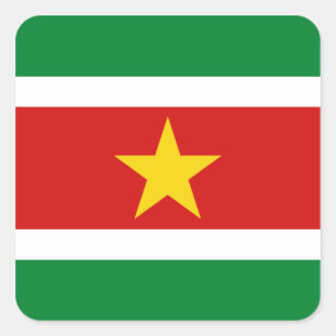 Adesivo Quadrado Vinheta Sinalizador Suriname