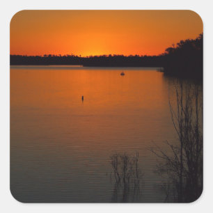 Adesivo Quadrado Vinheta solar do lago Monduran