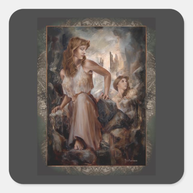 Adesivo Quadrado Vinheta "Suba a Montanha" (Frente)