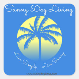 Adesivo Quadrado Vinheta Sunny Day