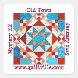 Adesivo Quadrado Vinheta Velho