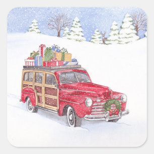 Adesivo Quadrado Vinheta Woody Natal