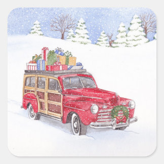 Adesivo Quadrado Vinheta Woody Natal