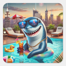 Vinheta Zodíaca de Tubarão-de-Corte Super-Cortado