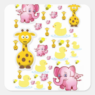 Adesivo Quadrado Vinhetas