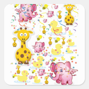 Adesivo Quadrado Vinhetas