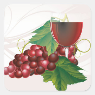 Adesivo Quadrado Vinhetas