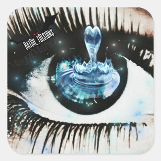 Adesivo Quadrado Vinhetas Azuis