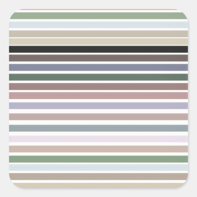 Adesivo Quadrado Vinhetas com faixas (Frente)