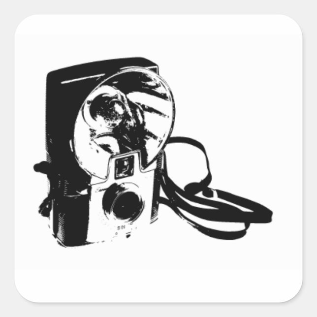 Adesivo Quadrado Vinhetas da câmera (Frente)