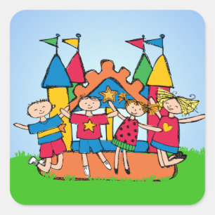 Adesivo Quadrado Vinhetas da Casa de Pulso