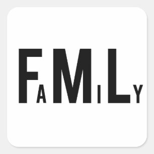 Adesivo Quadrado Vinhetas da família FML