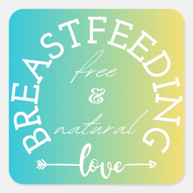 Adesivo Quadrado Vinhetas de aspas para amamentação (Frente)