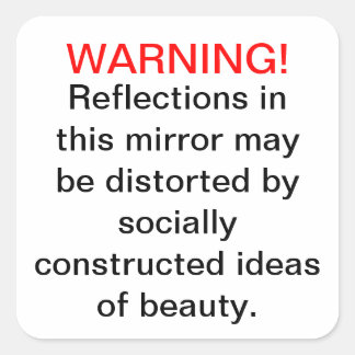 Adesivo Quadrado Vinhetas de beleza socialmente construídas