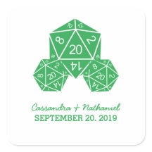 Vinhetas de Casamento de Dice Verde D20