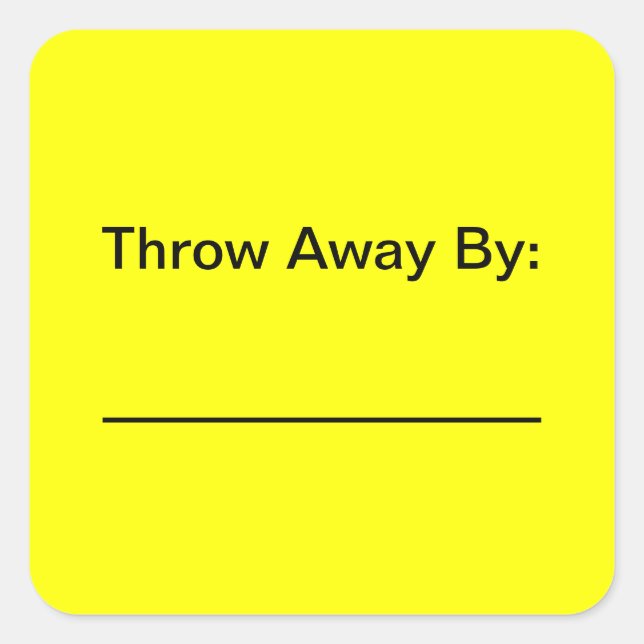 Adesivo Quadrado Vinhetas de Data de Expiração (Frente)