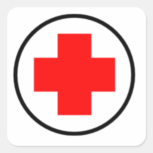 Adesivo Quadrado vinhetas de enfermeira da escola