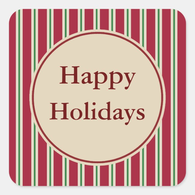 Adesivo Quadrado Vinhetas De Feriado Com Roupa Velha (Frente)