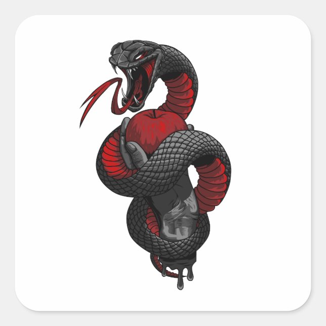 Adesivo Quadrado Vinhetas de Fruta proibidas (Frente)