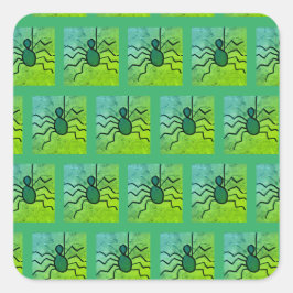 Adesivo Quadrado Vinhetas de Halloween por dalDesignNZ