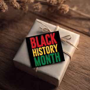 Adesivo Quadrado Vinhetas de Mês de História Negra