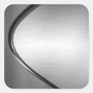 Adesivo Quadrado Vinhetas de metal escovado e curvado