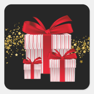 Adesivo Quadrado Vinhetas de Natal