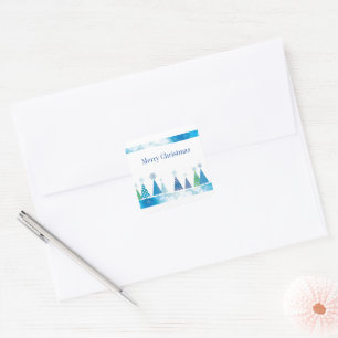 Adesivo Quadrado Vinhetas de Natal