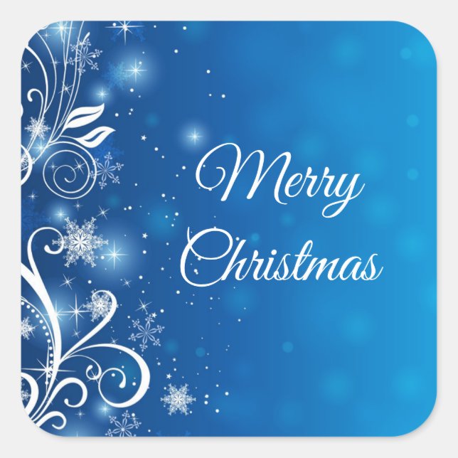 Adesivo Quadrado Vinhetas de Natal (Frente)