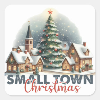 Adesivo Quadrado Vinhetas de Natal
