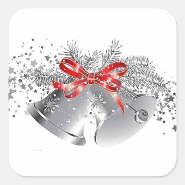 Adesivo Quadrado Vinhetas de Natal (Frente)