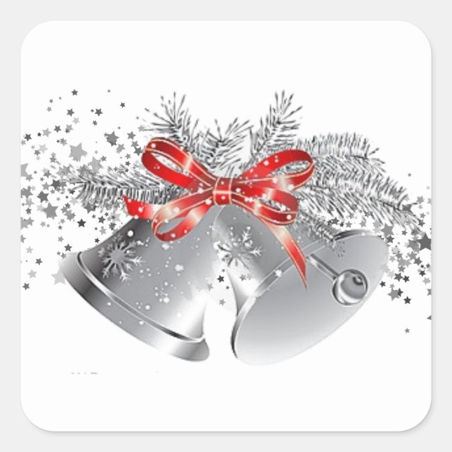 Adesivo Quadrado Vinhetas de Natal (Frente)