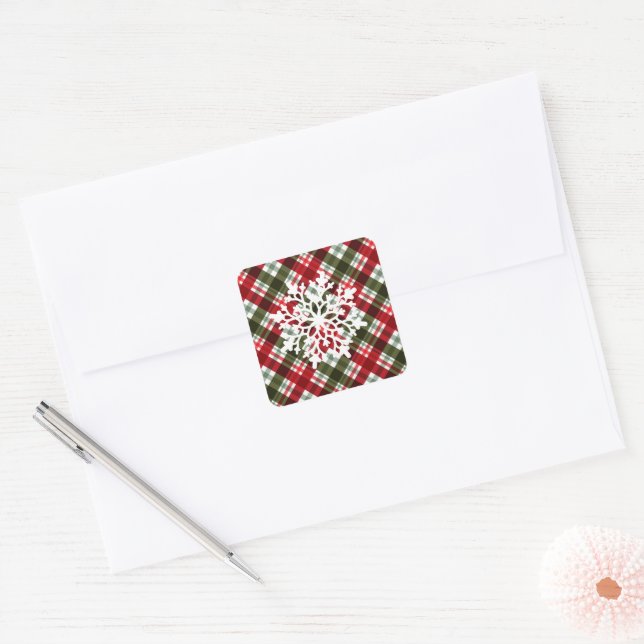 Adesivo Quadrado Vinhetas de Natal (Envelope)