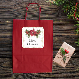 Adesivo Quadrado Vinhetas de Natal cintilantes