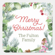 Vinhetas de Natal, verde e flores