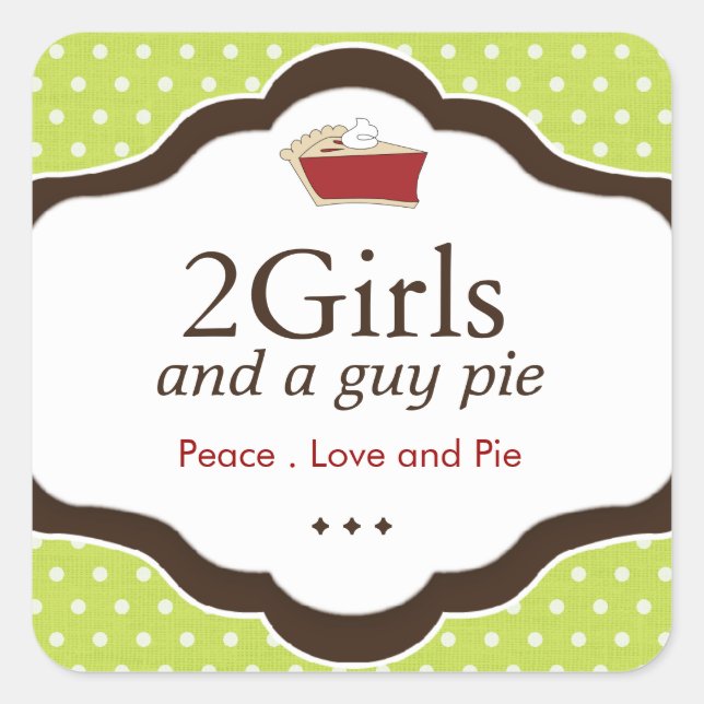 Adesivo Quadrado Vinhetas de padaria decorativa (Frente)