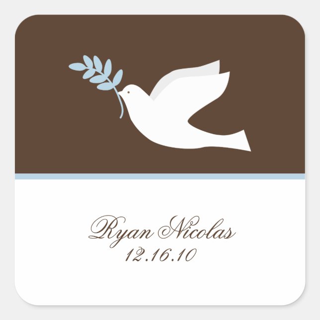 Adesivo Quadrado Vinhetas de porta azul (Frente)